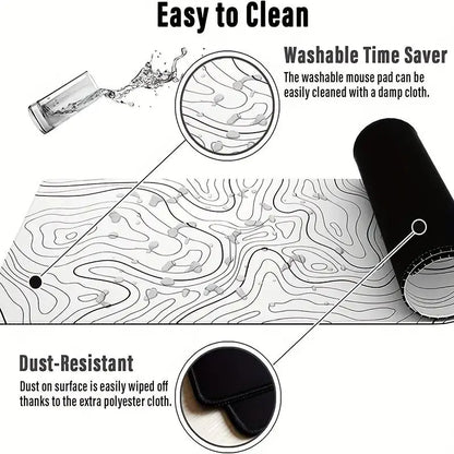 1PC Large Mouse Pads For Desk, Gaming Mouse Pad, Mouse Pad with Stitched Edges and Non-Slip Rubber Base, Extended Mouse Pad