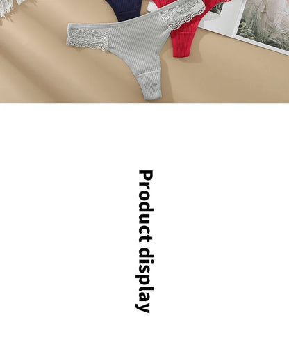Cotton G String Panties 3PCS Women's Antibacterial Thongs