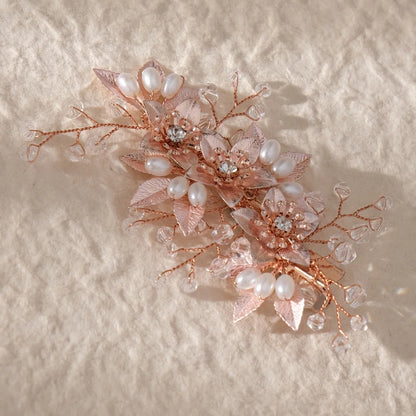 Pearl Flower Bridal Hair Comb for Women