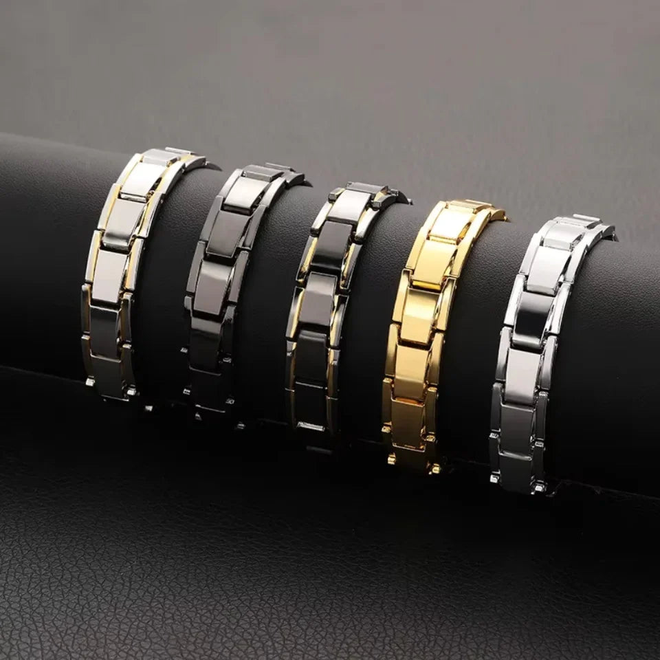 Stainless Steel Bangle Bracelet – Elastic Italian Charm Style