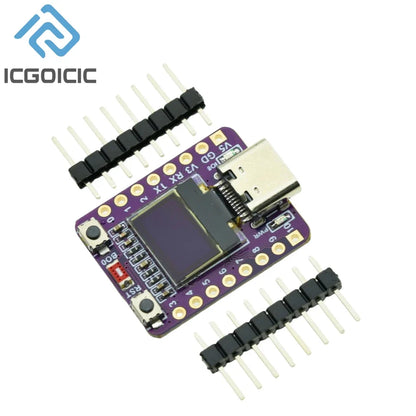 0.42 inch OLED Dev Board for ESP32-C3, WiFi BT Wireless Module with Ceramic Antenna, SuperMini Development Board