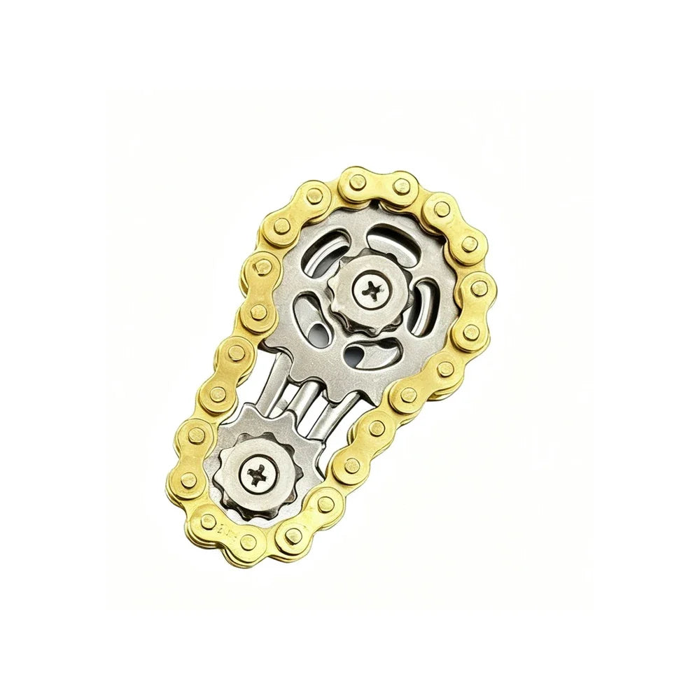 Metal Fidget Spinner – Gear & Bike Chain Fingertip Spinner