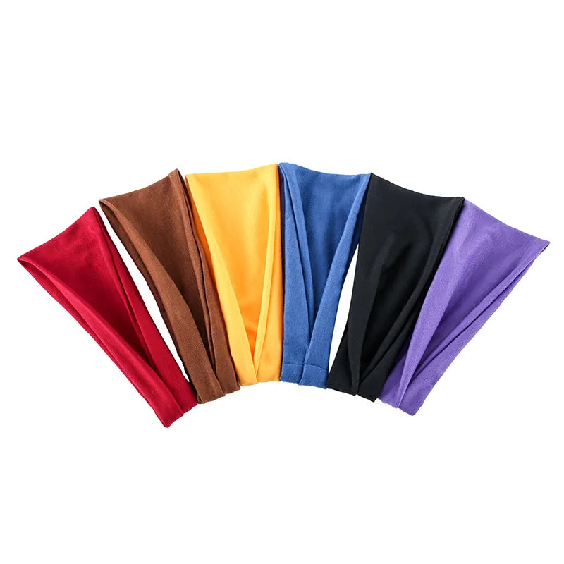 Women's Solid Color Elastic Turban Yoga Headband
