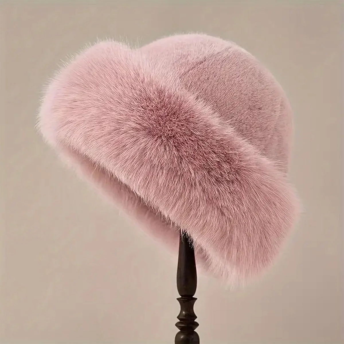 Plush Warm Mongolian Fur Winter Hat with Ear Protection