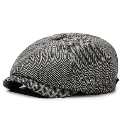 Unisex Newsboy Hat Retro Cotton Beret Flat Cap