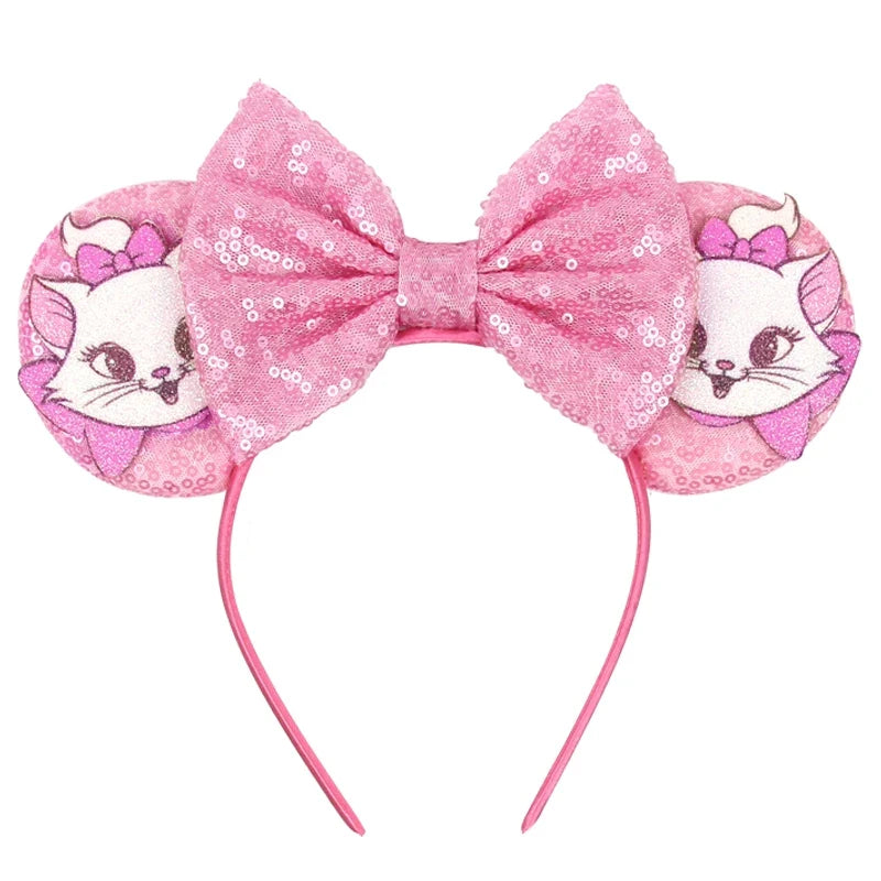 Sequin Mouse Ears Bow Headband for Women & Girls