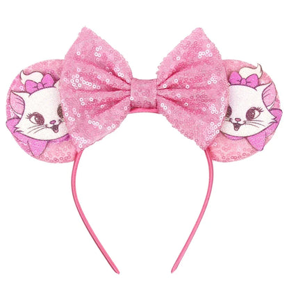 Sequin Mouse Ears Bow Headband for Women & Girls