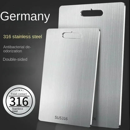 316 Stainless Steel Cutting Board – Double Sided Chopping & Kneading Board