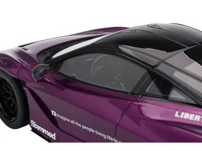 McLaren 720S "LB-Works" Purple Metallic with Black Top 1/18 Model Car by Top Speed