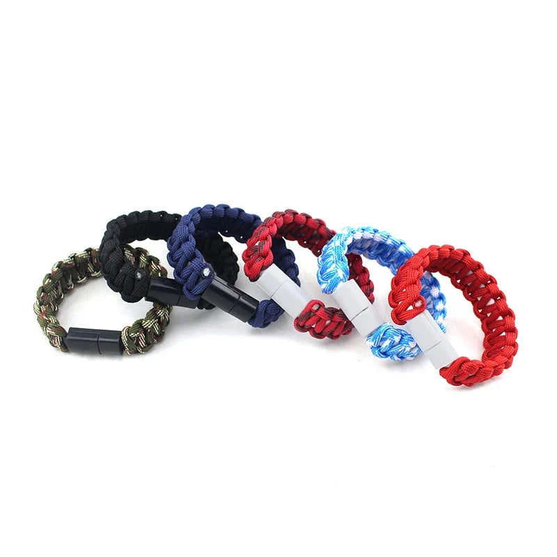 USB Cable Bracelet Charging Sync Data Cable Cord