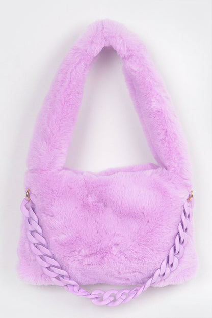 Faux Fur Shoulder Bag