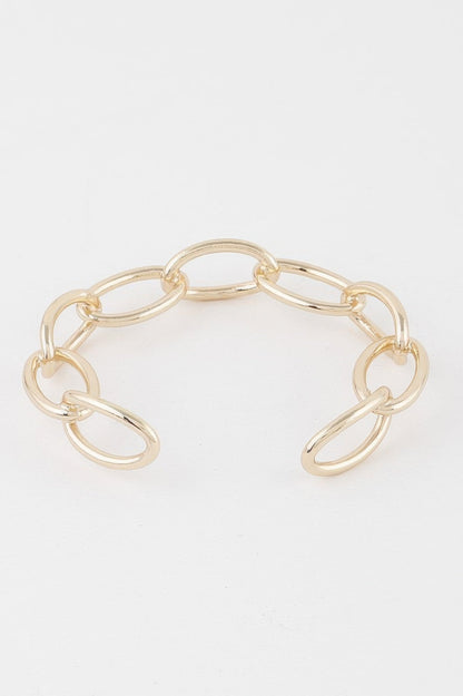 Link Chain Cuff Bracelet