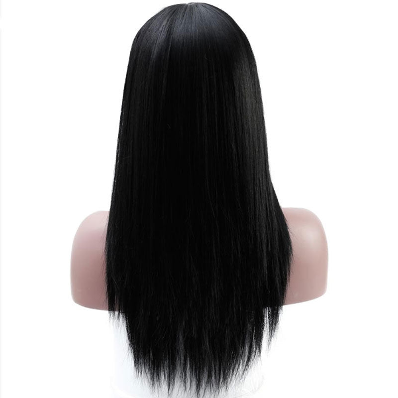 European American Women's Long Straight Wig