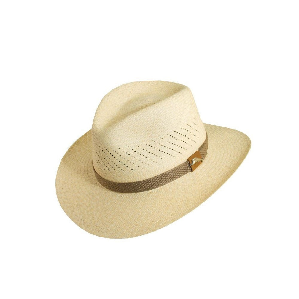 Striped Bow Flat-brimmed Jazz Straw Top Hat