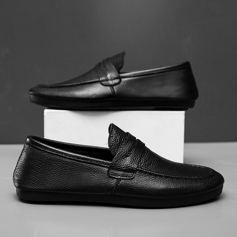 Mens Loafers, Soft Leather Slip-on Casual Shoes