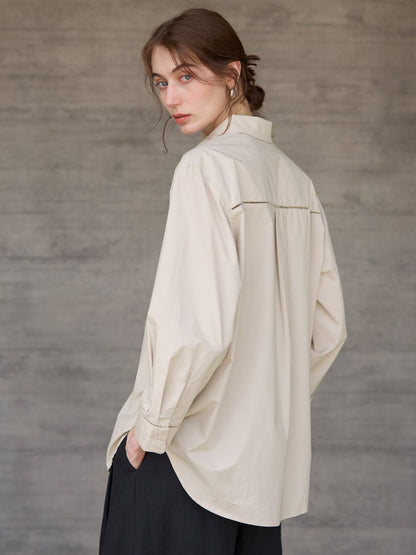 Relaxed Fit Pure Cotton Button-Down Shirt