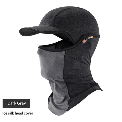 Sun-protective Breathable Ice-silk Headwear Windproof Face Mask For Sports