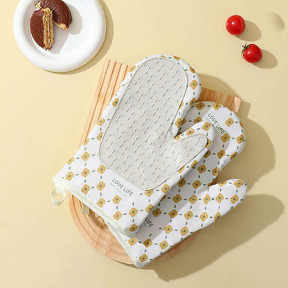 Heat Resistant Oven Mitts Anti-Scalding Gloves