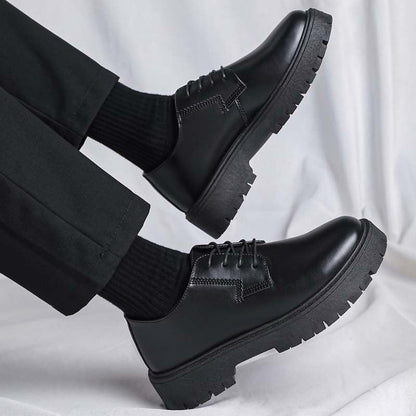 Men's Summer Breathable Height Increasing Derby Shoes, Business Formal Dress Shoes For Men