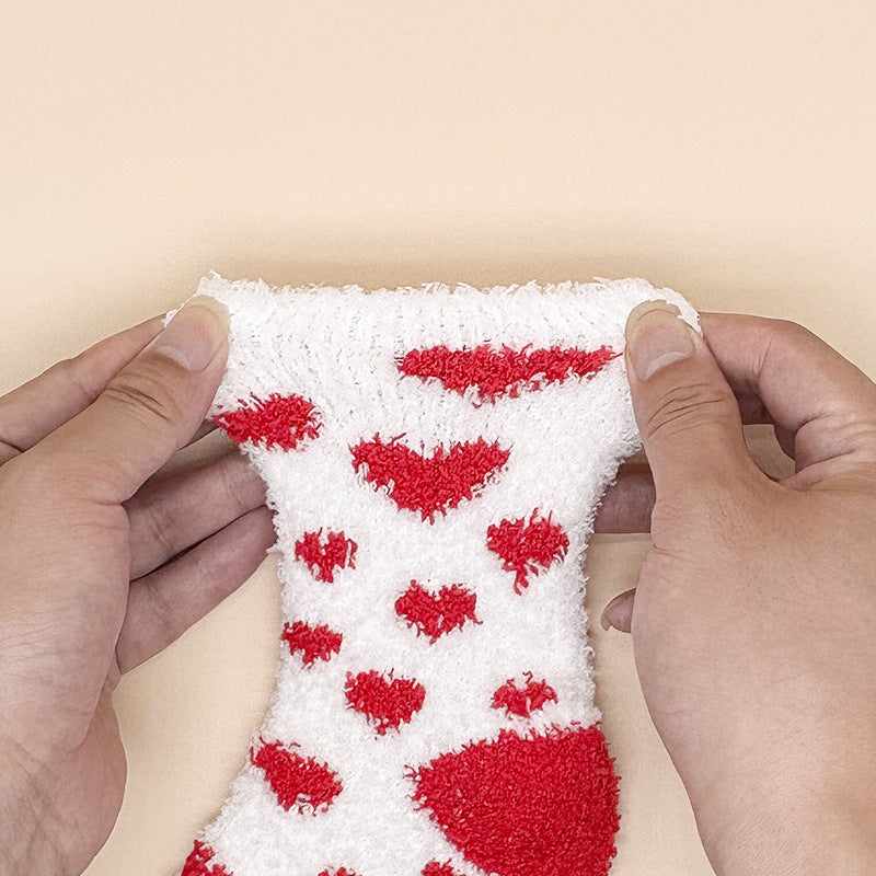 Autumn And Winter Fleece-lined Thickened Socks For Home And Sleep