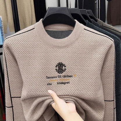 Thickened Warm Crew-neck Casual Knit Sweater