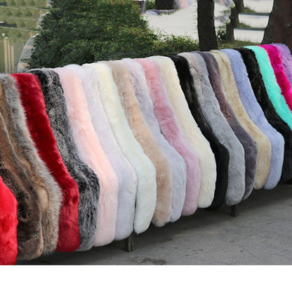 Faux Fox Fur Scarf And Fur Long Women Winter