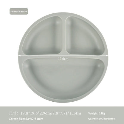 Baby Silicone Feeding Tray With Compartments