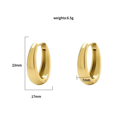 Simple And Versatile Ladies' 316 Stainless Steel Earrings
