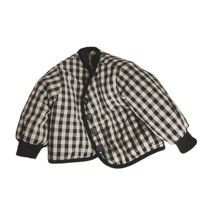 Elegant Cotton-padded Clothes All-matching Korean Style Children's Baby