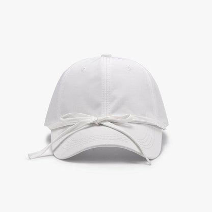 Tied Bow Cotton Baseball Cap for Stylish Summer Wear