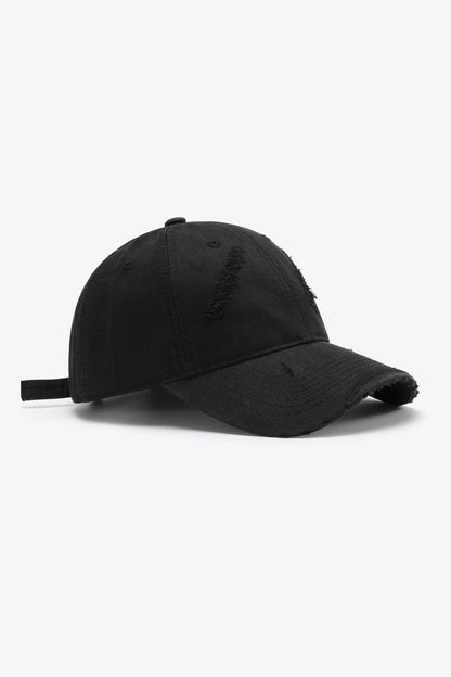 Distressed Adjustable Baseball Cap for Casual Style