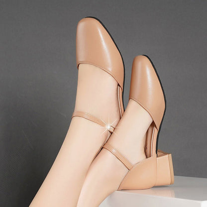 Women's Low Heel Professional Buckle Sping Sandal