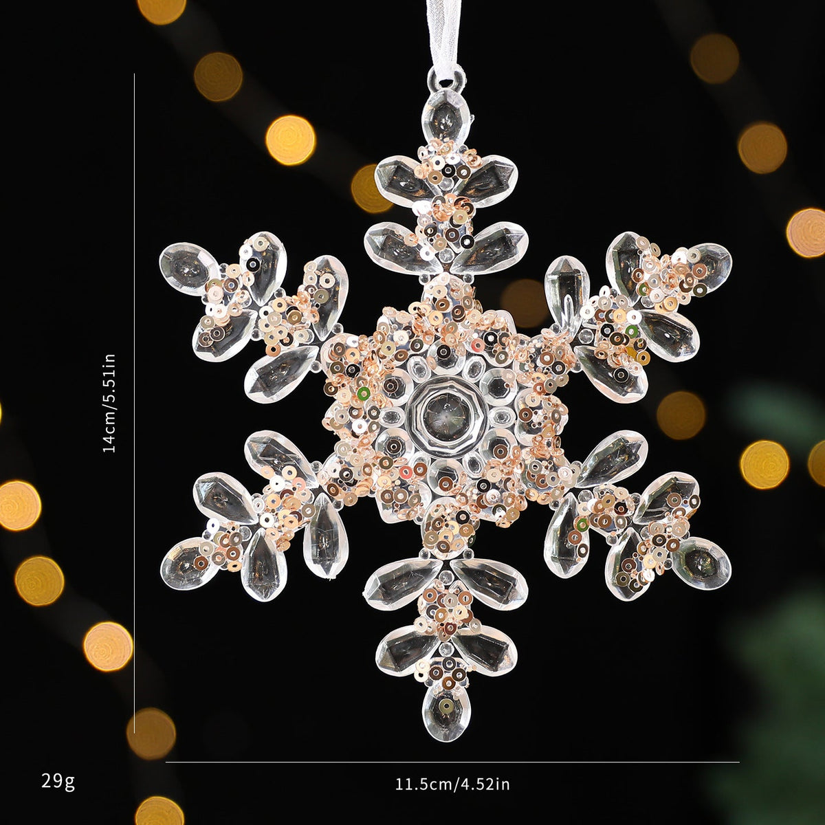 Christmas Decorations Sequined Acrylic Pendant