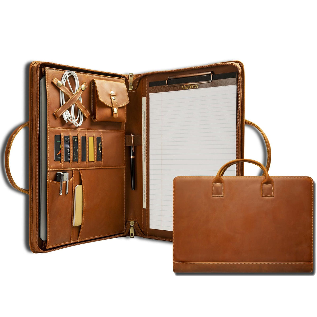 New Arrival Vintage-Style Briefcase Made From Full-Grain Crazy Horse Leather