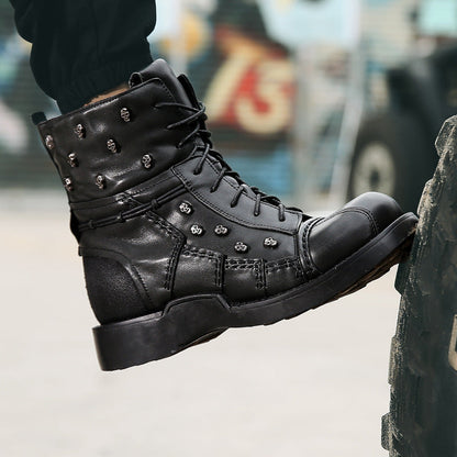 British Personalized Punk Martin Boots Men