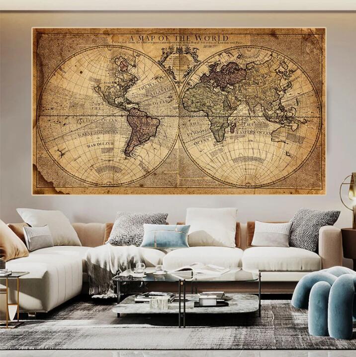 Canvas Earth Painting Living Room Poster Decoration