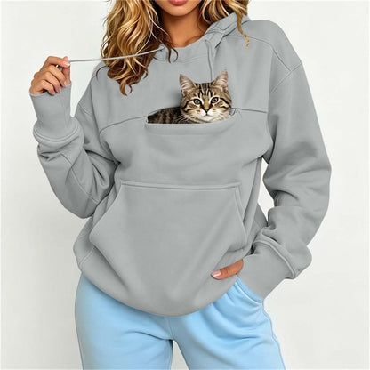 Solid-color Hooded Loose-fit Pet Hoodie