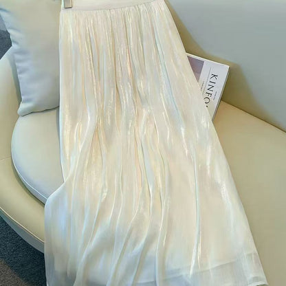 Summer New High-waisted Flared Dress