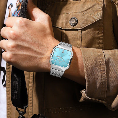 Square Double-point Casual Couple Functional Watch