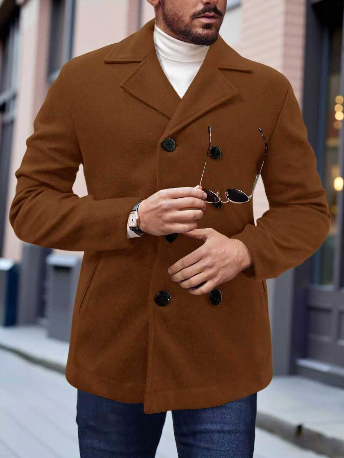 Casual Business Men's Wool Coatovercoat