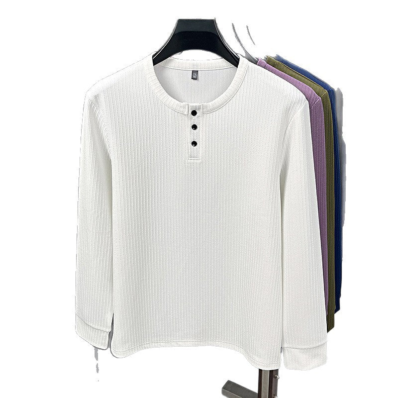 Men's Youth Three-button Simple Casual Solid-color Long-sleeve