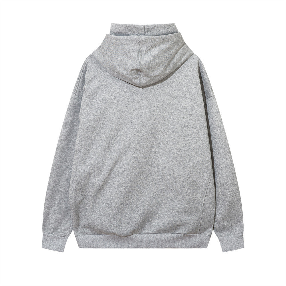 Solid Color With Fur Turtleneck Hooded Sweater For Men