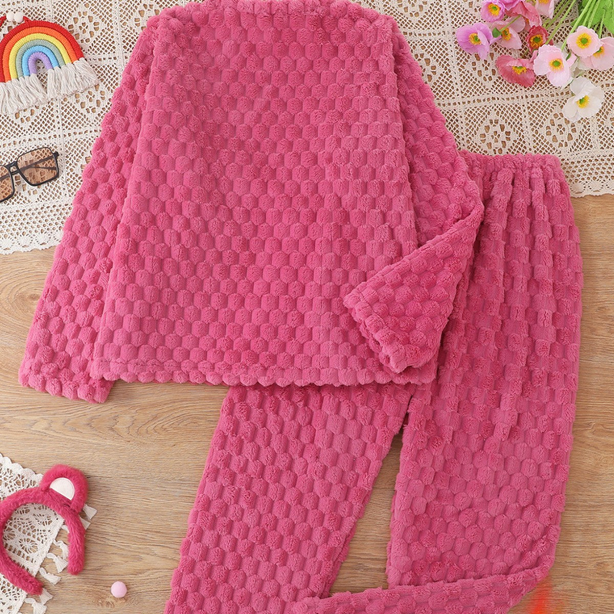 Autumn Winter Flannel Fleece Womens Set