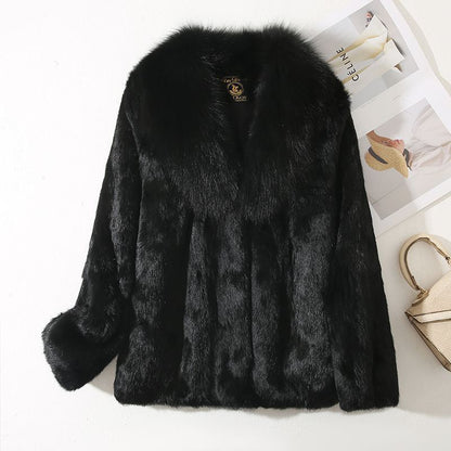 Fur Fur Rabbit Fur Coat FallWinter Slim