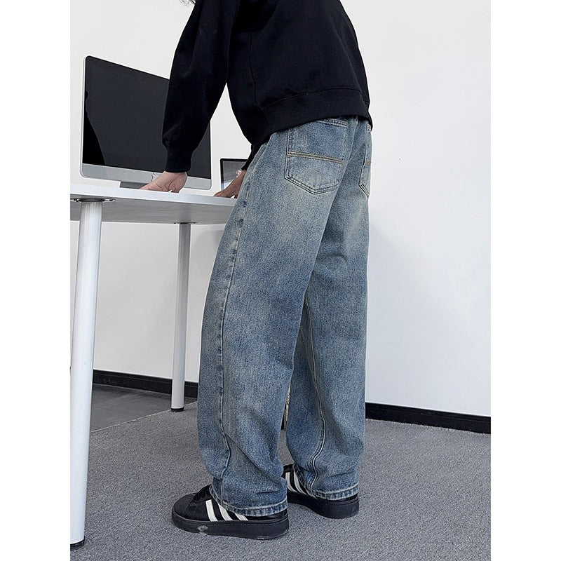 American-style Distressed Jeans For Men Versatile And Casual