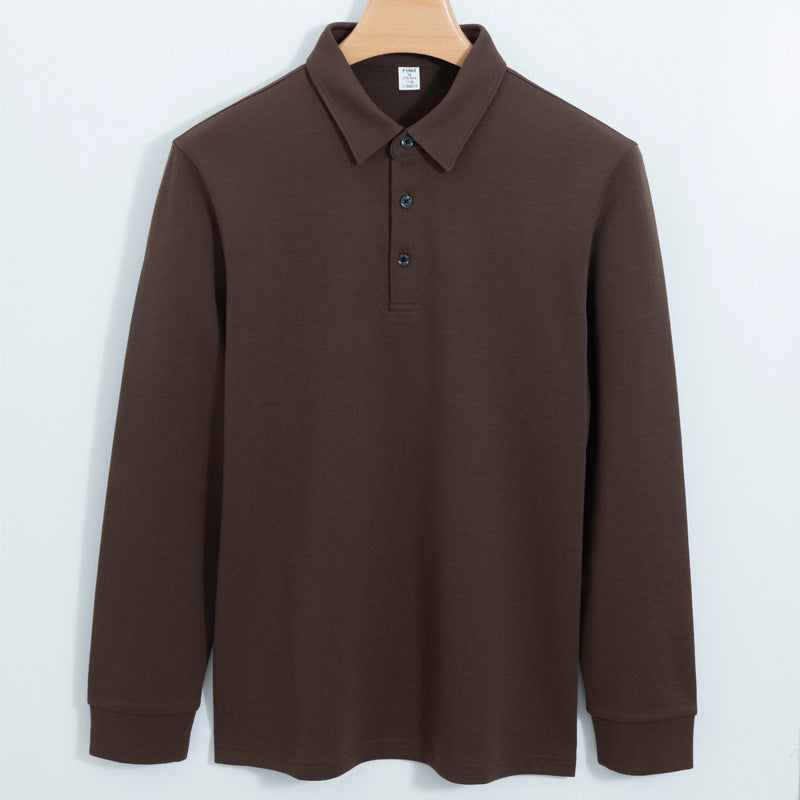 Unisex Thickened Long Sleeve Polo Shirt