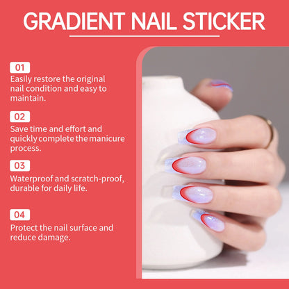Gradient Nail Sticker Simple Manicures Decoration