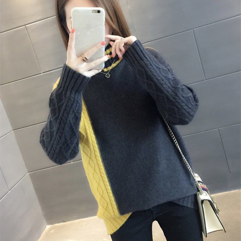 Women's Thickened Cable-knit Turtleneck Sweater