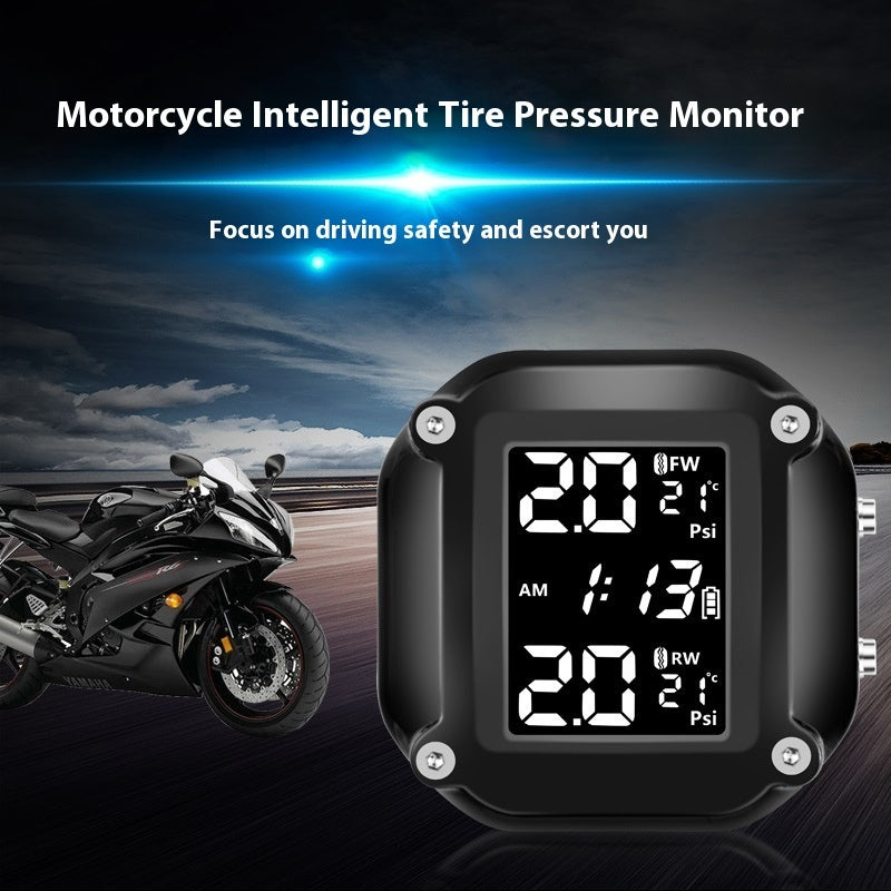 Motorcycle Tire Pressure Monitor Solar Detection System High Precision
