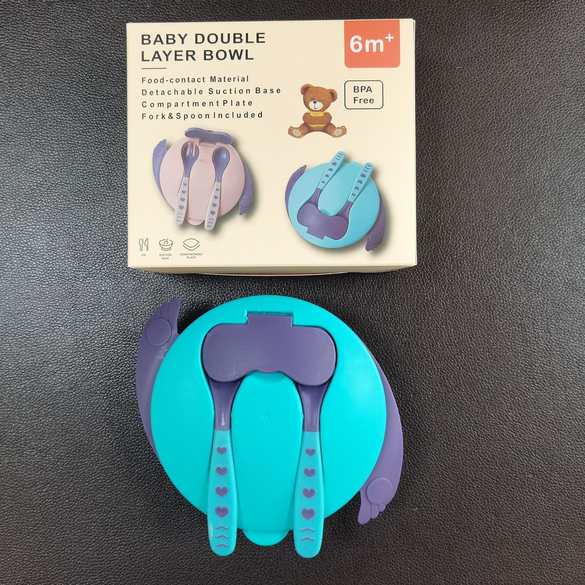 Baby Training Bowl, Infant Feeding Weaning Suction Cup Bowl